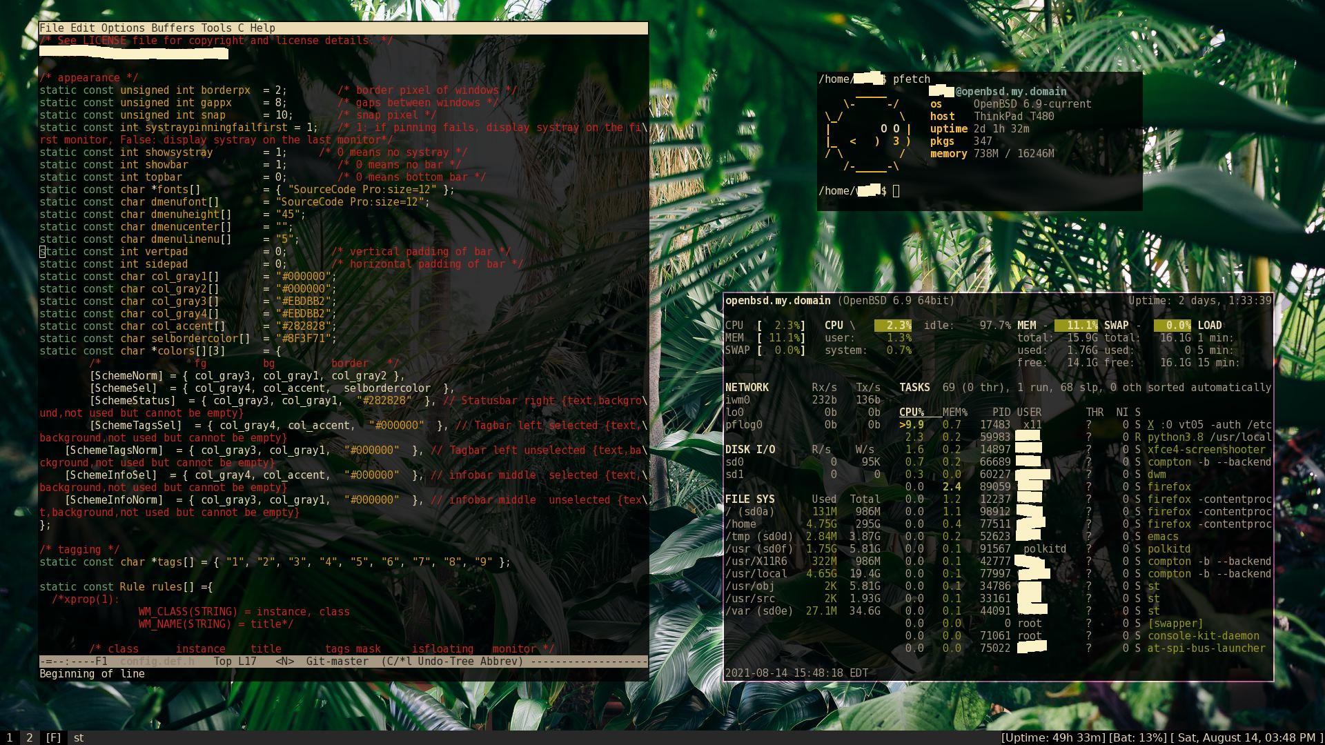 Screenshot of a Unix Desktop