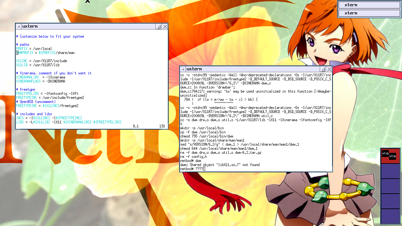Screenshot of a Unix Desktop